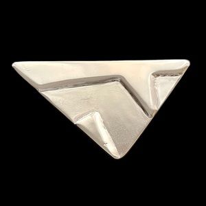 Vintage sterling silver modernist brooch pin